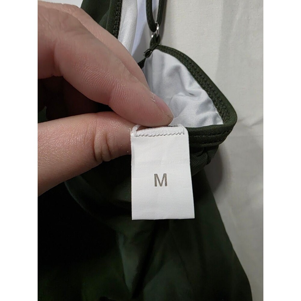 Cupshe One Piece Swimsuit High Cut Olive Green Size M DAA12C5D038UUM - Picture 3 of 6